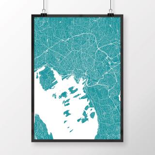 OSLO, minimalistické, tyrkysové