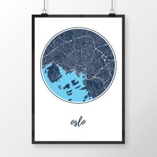 OSLO, okrúhle, tmavomodré