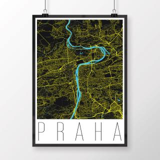 PRAHA, moderná, čierna