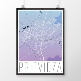 PRIEVIDZA, moderná, modro-fialová