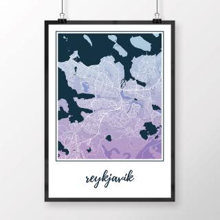 REYKJAVÍK, klasický, modro-fialový