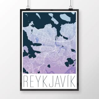 REYKJAVÍK, moderný, modro-fialový