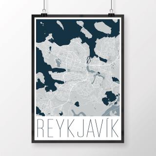 REYKJAVÍK, moderný, svetlomodrý