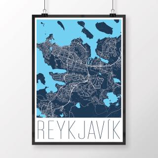 REYKJAVÍK, moderný, tmavomodrý