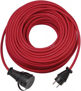 BRENNENSTUHL Kvalitný gumený predlžovací kábel IP44, 25 m, cervený H05RR-F 3G1,5 *CZ* 1161461