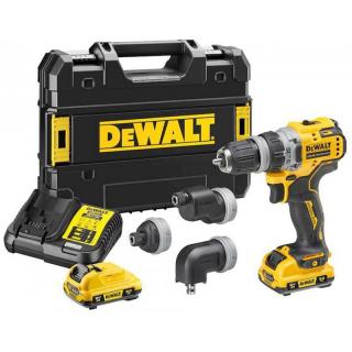 DeWALT DCD703L2T 12V vŕtačka s multifunkčnou hlavou 12 V, 2 x 3,0 Ah, nabíjačka v kufri