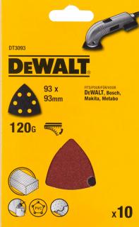 DeWALT DT3093 - PAPIER BRUSNY PRE DELTA BRUSKU 93*93 P120, 10Ks