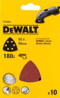 DeWALT DT3094 - PAPIER BRUSNY PRE DELTA BRUSKU 93*93 P180, 10ks