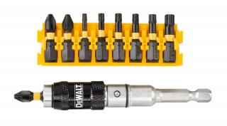 DeWALT Sada nástavcov 10-dielna EXTREME s držiakom naklápacím DT70578T