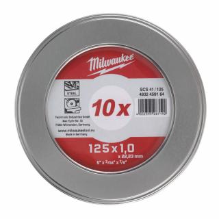 MILWAUKEE REZNÝ KOTÚČ NA KOV SCS 41 / 125 X 1,0 MM (10 KS) 4932459164