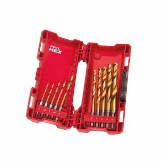 MILWAUKEE SADA VRTÁKOV DO KOVU SHOCKWAVE HSS-G TIN RED HEX (10 KS) 48894759