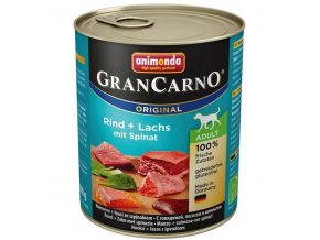 Animonda GRANCARNO® dog adult hovädzie,losos,špenát 800g konzerva
