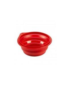 Cestovná miska DUVO+ silikónová červená  1000ML - 18CM