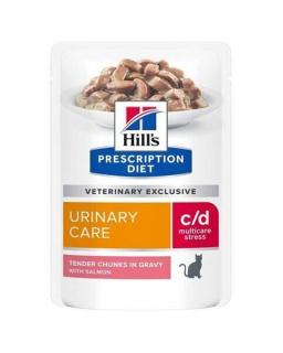 HILLS Diet Feline c/d Multicare KAPSIČKA salmon NEW 12x85 g