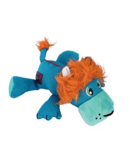 Hračka Kong Dog Cozie Ultra Lev, pískajúci, modrý, polyester,  M