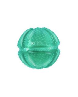 Hračka Kong Dog Squeezz Dental Lopta, plniaca, modro-zelená, guma termoplastická, M