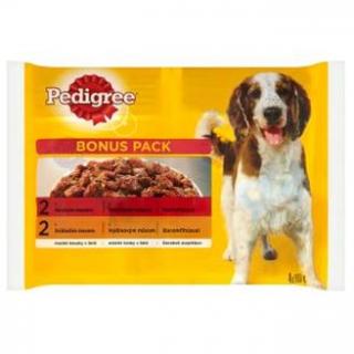Mars PEDIGREE kapsička dog ADULT Multipack hovädzie & hydinové mäso v želé 4 x