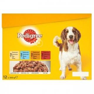 Mars PEDIGREE kapsička dog ADULT Multipack kura&jahňa&hydina&hovädzie v želé 12 x