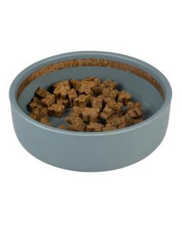 Miska DUVO+ glazovaná keramická, kamenná modrá 350ml - 12,7x12,7x4,5cm