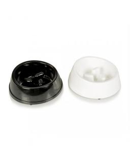 Miska DUVO+ melamínová, lesklá, čierna/biela, priemer 16,5 cm, M - 1100 ml