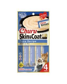 Pamlsok Inaba Churu Skin & Coat cat Tuniak 12 x 4 tuby x 672 g