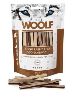 Pamlsok Woolf Dog Soft Rabbit and Pollock Sandwich  LONG 100g