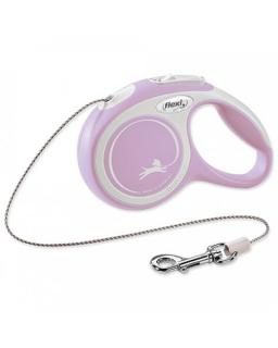 Vodítko Flexi New Comfort lanko XS 3 m svetloružové (do 8 kg)