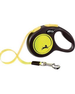 Vodítko Flexi New Neon páska L 5 m žlté (do 50 kg)