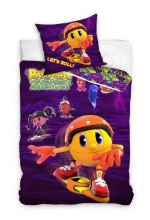 Carbotex Obliečky PACMAN lila bavlna 140/200, 70/90 cm