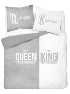 DETEXPOL Francúzske obliečky Queen King grey  Bavlna, 220/200 cm