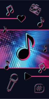 DETEXPOL Osuška Music Noty Bavlna Froté, 70/140 cm