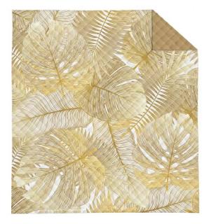 DETEXPOL Prehoz na posteľ Monstera Gold  Polyester, 170/210 cm