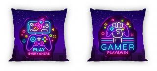 FARO Obliečka na vankúšik Gamer Neon  Bavlna, 40/40 cm