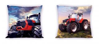 FARO Obliečka na vankúšik Traktor červený  Bavlna, 40/40 cm