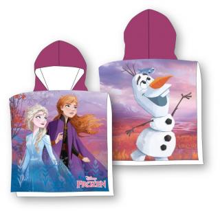 FARO Plážové pončo Ľadové Kráľovstvo Anna Elsa Olaf  Bavlna Froté, 55/55 cm