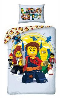 HALANTEX Obliečky Lego City grey Bavlna, 140/200, 70/90 cm