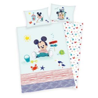 HERDING FLANEL BIO Obliečky do postieľky Mickey Bio Bavlna Flanel, 100/135, 40/60 cm