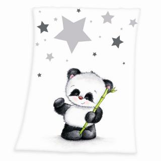 HERDING Plyšová fleece deka Panda Polyester, 75/100 cm