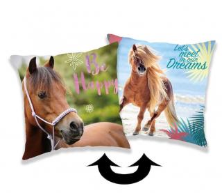 JERRY FABRICS Meniaci obliečka na vankúšik s flitrami Horse heart Polyester, 40/40 cm