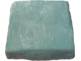 JERRY FABRICS Mikroplyšová plachta mätovo modrá  Polyester, 90/200 cm