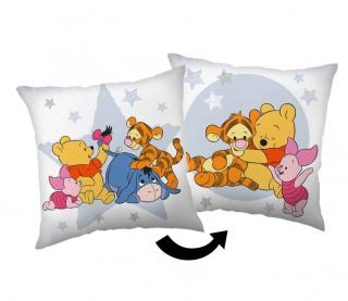 JERRY FABRICS Mikroplyšový vankúšik Macko Pu Stars Polyester, 35/35 cm