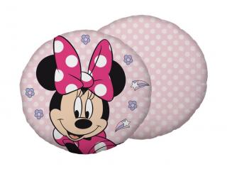 JERRY FABRICS Mikroplyšový vankúšik Minnie Dots Polyester, priemer 40 cm