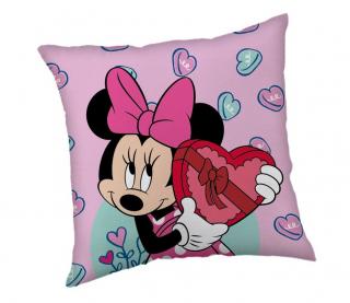 JERRY FABRICS Mikroplyšový vankúšik Minnie Purple  Polyester, 40/40 cm