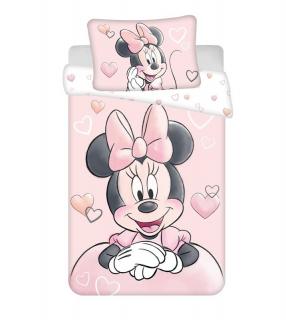 JERRY FABRICS Obliečky do postieľky Minnie Powder pink baby Bavlna, 100/135, 40/60 cm