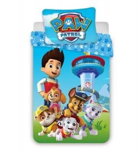 JERRY FABRICS Obliečky do postieľky Paw Patrol Blue baby Bavlna, 100/135, 40/60 cm
