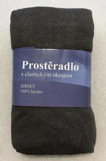 JERRY FABRICS Plachta Jersey Tmavo Šedá  Bavlna, 90/200 cm