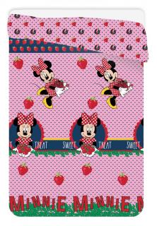 JERRY FABRICS Prešívaná deka Minnie jahody polyester 180/260 cm