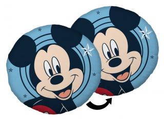 JERRY FABRICS Tvarovaný mikroplyšový vankúšik Mickey Stars Polyester, průměr 40 cm