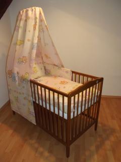 SDS 4 dielna Súprava do postieľky Hrošíci ružová Bavlna 90/130, 45/60 cm