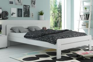 Široká posteľ DALLASO 140x200cm BIELA (V cene matrac 140x200x8cm )